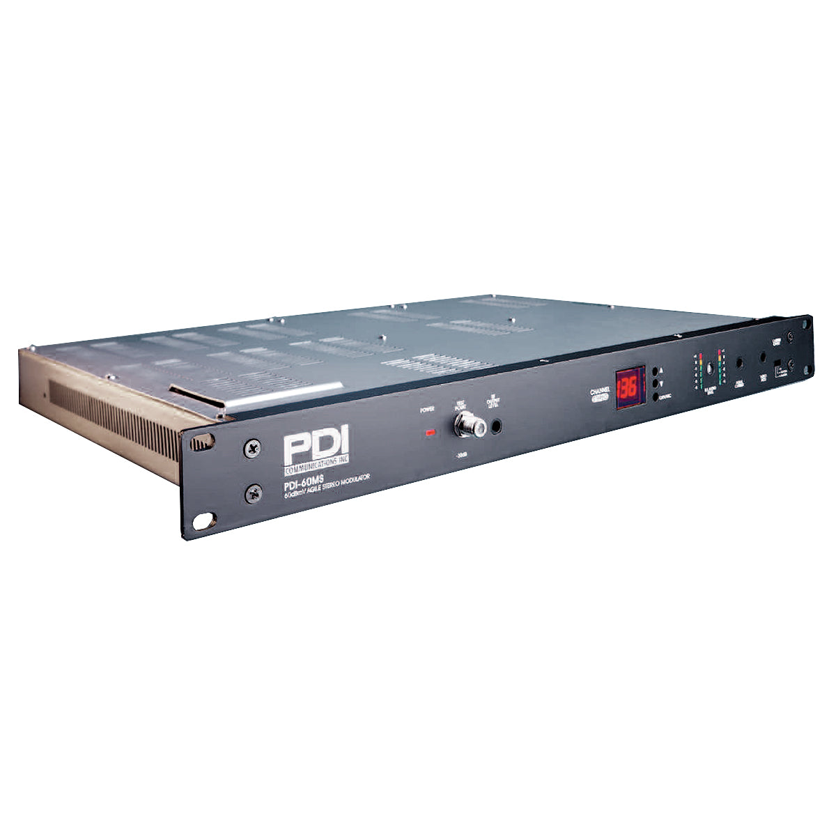 PDI-60MS-SAP 860MHz SAW Filtered Triple IF Loop Through Frequency Agile Stereo Modulator With Secondary Audio Programming (SAP)